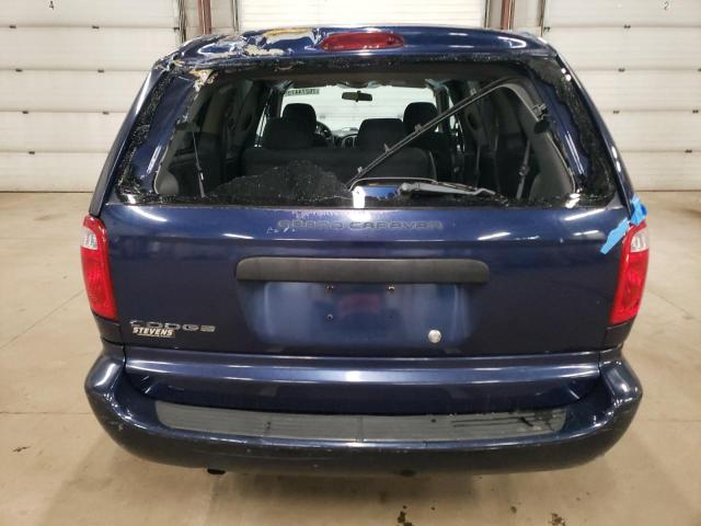 1D4GP24R16B510386 - 2006 DODGE GRAND CARA SE BLUE photo 6