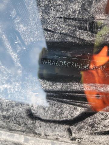 WBA6D6C31HG388587 - 2017 BMW 650 XI GRAN COUPE BLACK photo 12