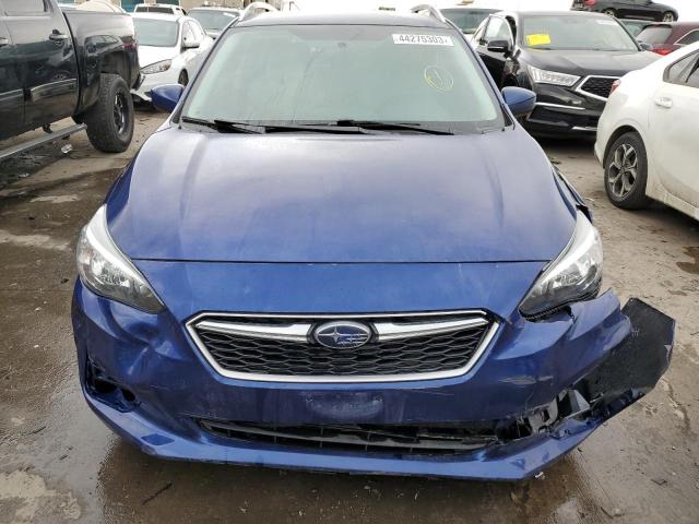 4S3GTAB61H3742754 - 2017 SUBARU IMPREZA PREMIUM BLUE photo 5