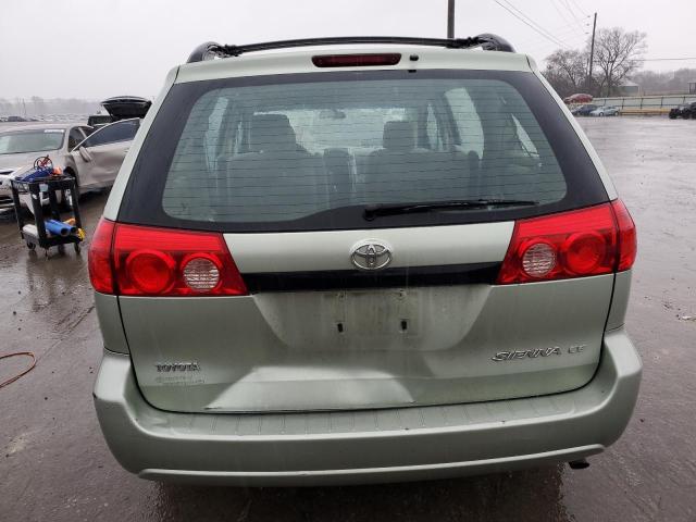 5TDZK23C07S074898 - 2007 TOYOTA SIENNA CE GREEN photo 6