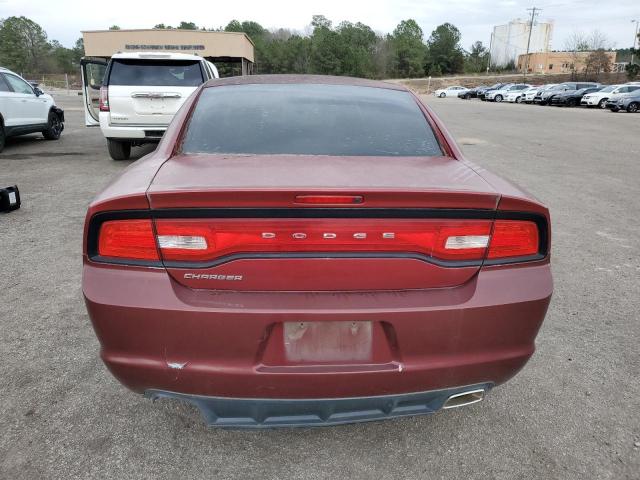 2C3CDXBG6CH111225 - 2012 DODGE CHARGER SE MAROON photo 6