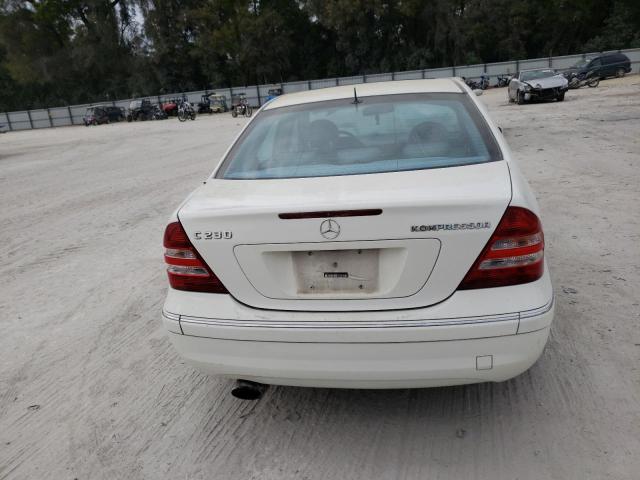 WDBRF40J55F680034 - 2005 MERCEDES-BENZ C 230K SPORT SEDAN WHITE photo 6