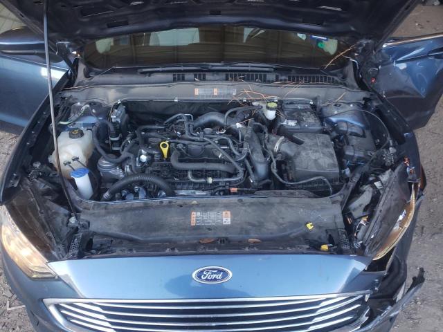 3FA6P0HD7KR239566 - 2019 FORD FUSION SE BLUE photo 11