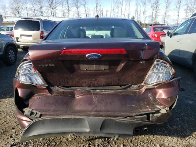 3FAHP0HA8CR171732 - 2012 FORD FUSION SE BURGUNDY photo 6