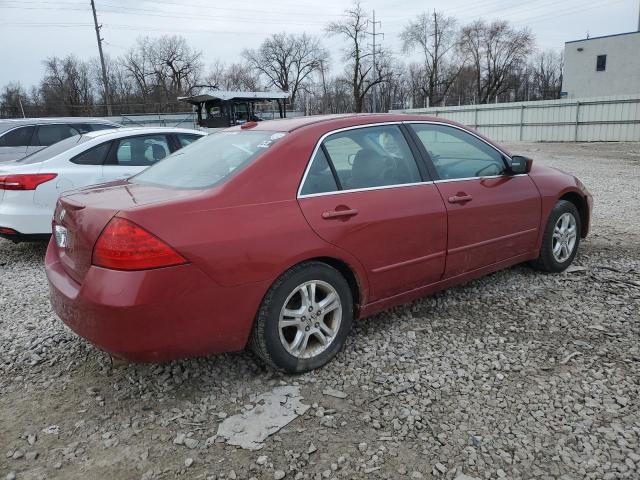 1HGCM56857A089310 - 2007 HONDA ACCORD EX RED photo 3