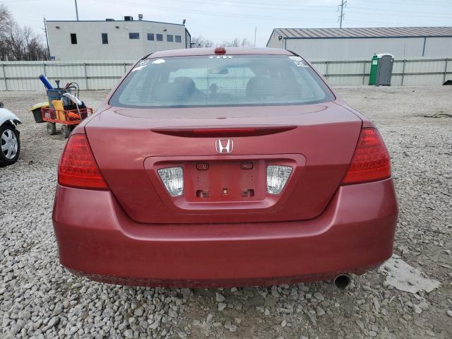 1HGCM56857A089310 - 2007 HONDA ACCORD EX RED photo 6