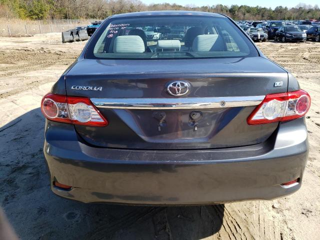 2T1BU4EE6DC020239 - 2013 TOYOTA COROLLA BASE GRAY photo 6