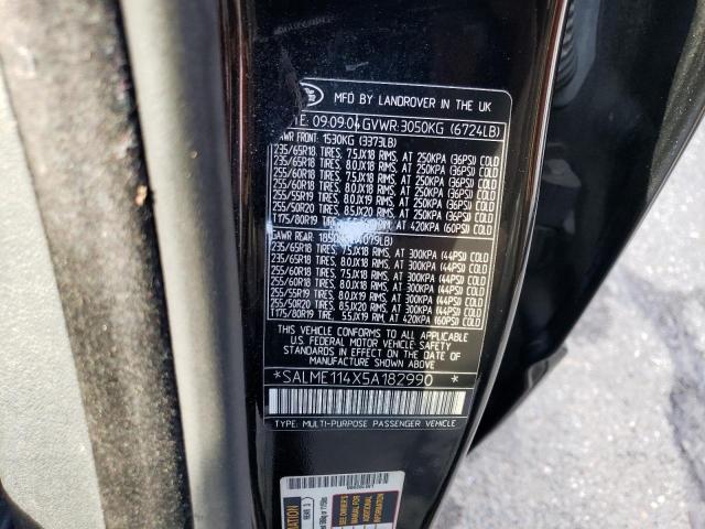 SALME114X5A182990 - 2005 LAND ROVER RANGE ROVE HSE BLACK photo 13