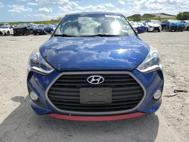 KMHTC6AE9GU272076 - 2016 HYUNDAI VELOSTER TURBO BLUE photo 5