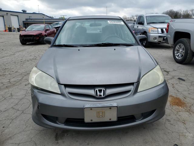 2HGES16315H525290 - 2005 HONDA CIVIC DX VP GRAY photo 5