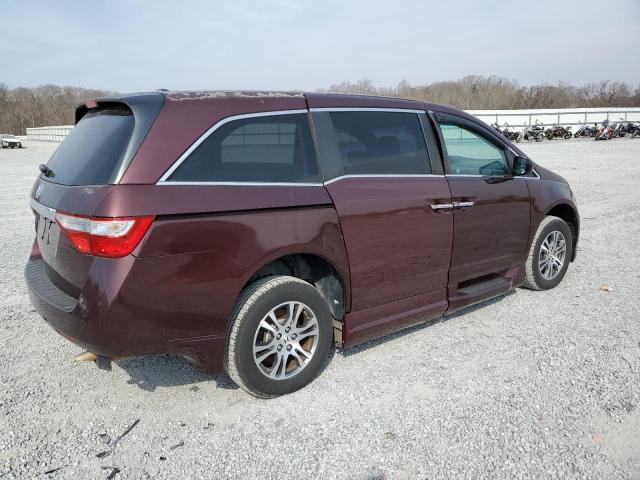 5FNRL5H63CB029731 - 2012 HONDA ODYSSEY EXL MAROON photo 3