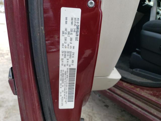 2D8HN54159R663251 - 2009 DODGE GRAND CARA SXT MAROON photo 13