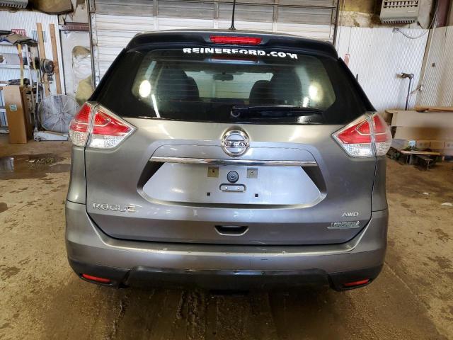 KNMAT2MV9GP682908 - 2016 NISSAN ROGUE S GRAY photo 6