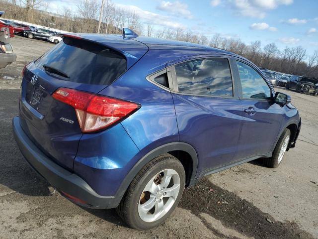 3CZRU6H58GM709114 - 2016 HONDA HR-V EX BLUE photo 3