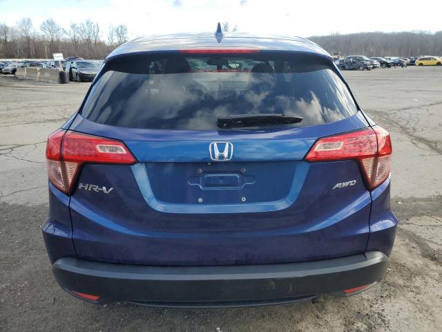 3CZRU6H58GM709114 - 2016 HONDA HR-V EX BLUE photo 6