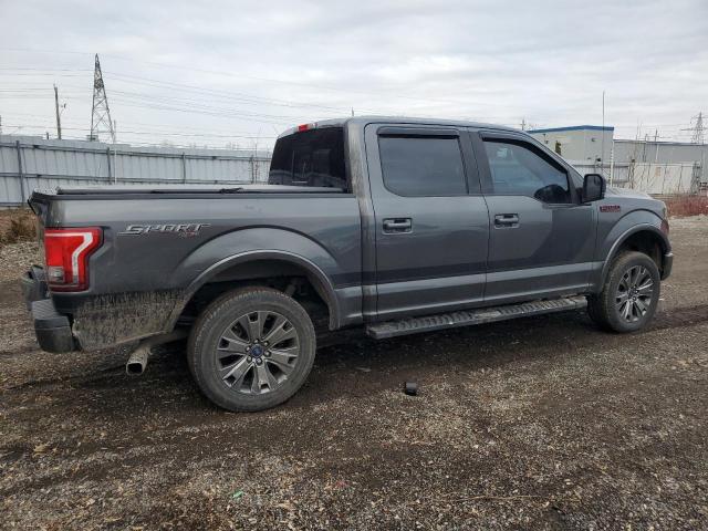 1FTEW1EF5GFC33922 - 2016 FORD F150 SUPERCREW GRAY photo 3