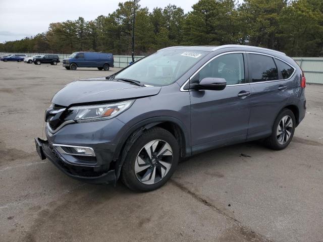 5J6RM4H98GL125983 - 2016 HONDA CR-V TOURING GRAY photo 1