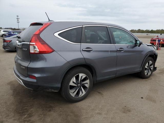 5J6RM4H98GL125983 - 2016 HONDA CR-V TOURING GRAY photo 3