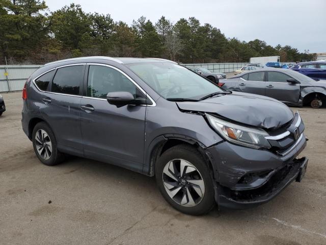 5J6RM4H98GL125983 - 2016 HONDA CR-V TOURING GRAY photo 4