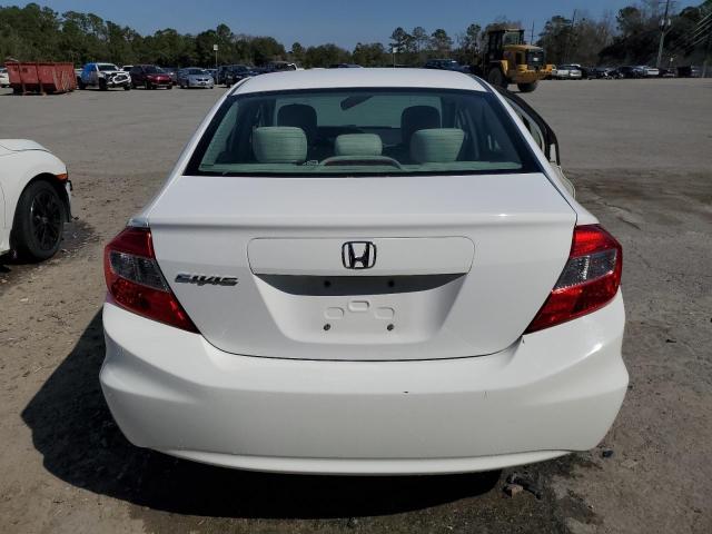 19XFB2F52CE057296 - 2012 HONDA CIVIC LX WHITE photo 6