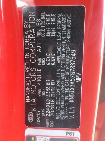 KNDJX3A57G7837549 - 2016 KIA SOUL ! RED photo 13