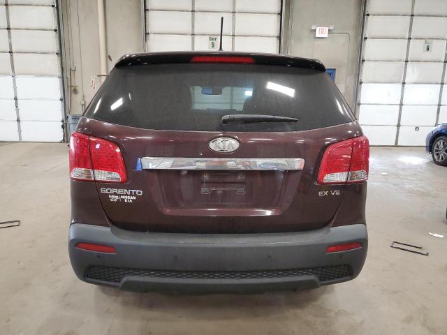 5XYKUDA28BG007537 - 2011 KIA SORENTO EX MAROON photo 6