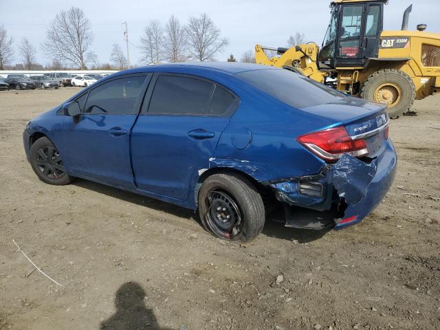 19XFB2F54FE263806 - 2015 HONDA CIVIC LX BLUE photo 2