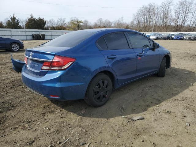 19XFB2F54FE263806 - 2015 HONDA CIVIC LX BLUE photo 3