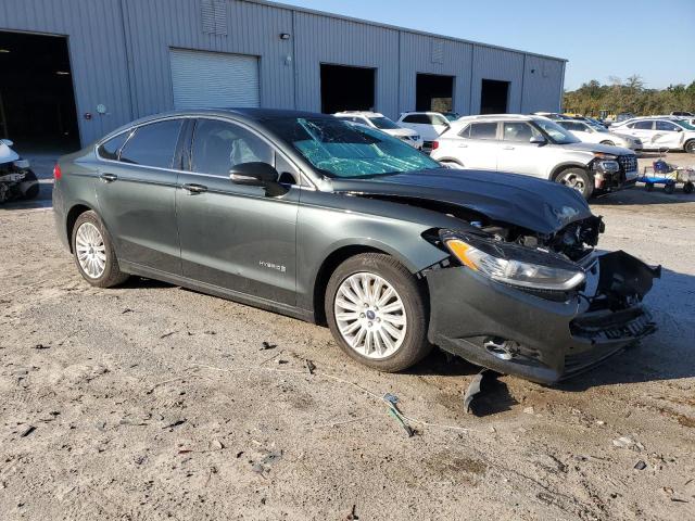 3FA6P0LU6FR286312 - 2015 FORD FUSION SE HYBRID GREEN photo 4