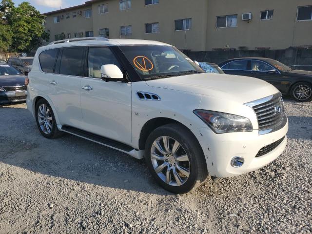 JN8AZ2NF7E9553321 - 2014 INFINITI QX80 WHITE photo 4