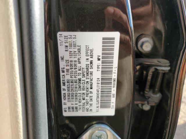 5J8TB4H34FL019124 - 2015 ACURA RDX CHARCOAL photo 12