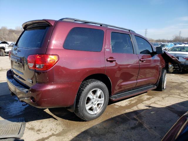 5TDBY64A88S009416 - 2008 TOYOTA SEQUOIA SR5 MAROON photo 3