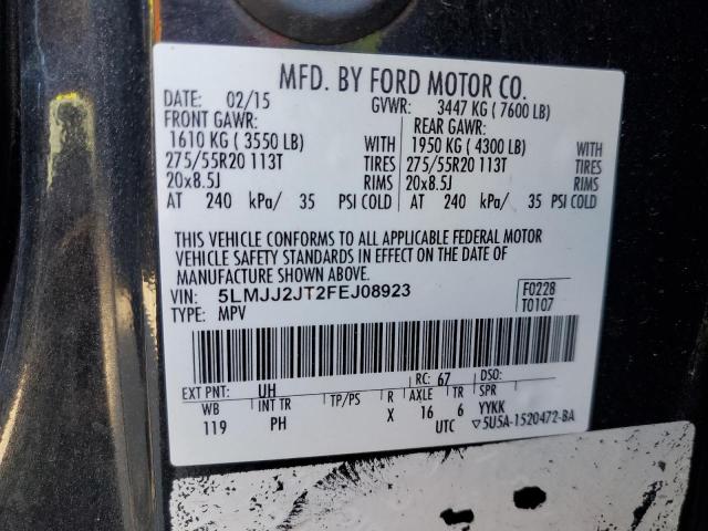 5LMJJ2JT2FEJ08923 - 2015 LINCOLN NAVIGATOR შავი ფოტო 13