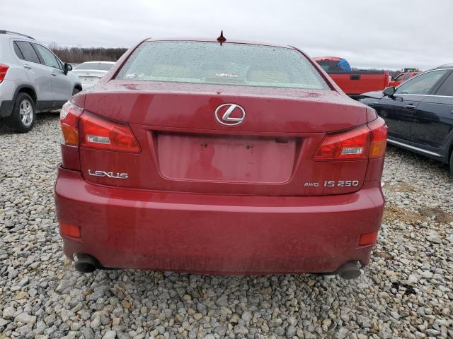 JTHCK262682024703 - 2008 LEXUS IS 250 RED photo 6