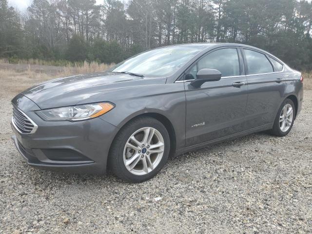 3FA6P0LU1JR208559 - 2018 FORD FUSION SE HYBRID GRAY photo 1