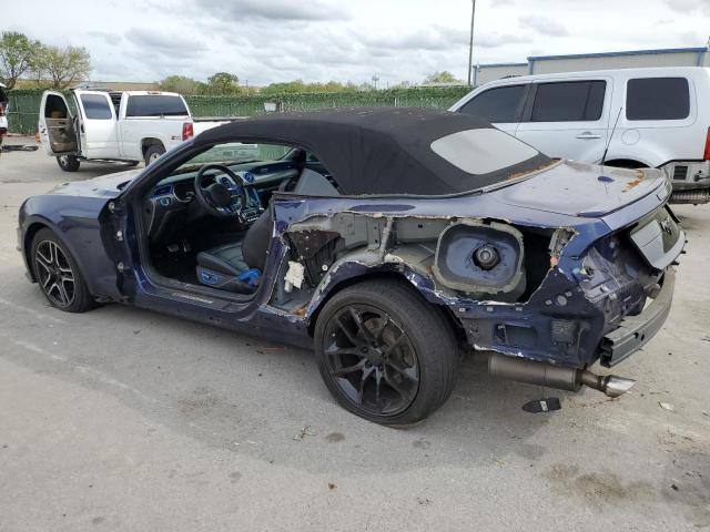 1FATP8UH2K5121129 - 2019 FORD MUSTANG BLUE photo 2