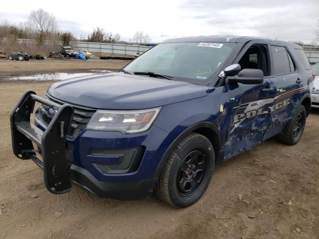 1FM5K8AR0HGC48369 - 2017 FORD EXPLORER POLICE INTERCEPTOR BLUE photo 1