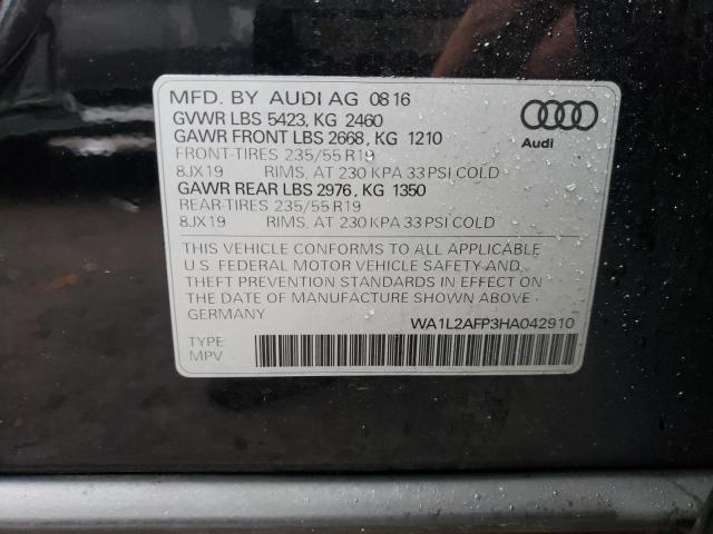 WA1L2AFP3HA042910 - 2017 AUDI Q5 PREMIUM PLUS BLACK photo 14