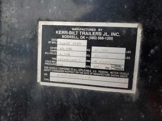 1J9GF4028KB253312 - 2019 KERR TRAILER BLACK photo 10