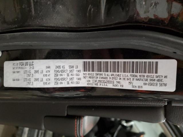 1C4PJMBS3GW285916 - 2016 JEEP CHEROKEE TRAILHAWK BLACK photo 14