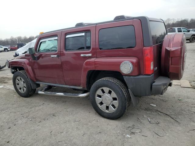 5GTDN13E178210806 - 2007 HUMMER H3 BURGUNDY photo 2