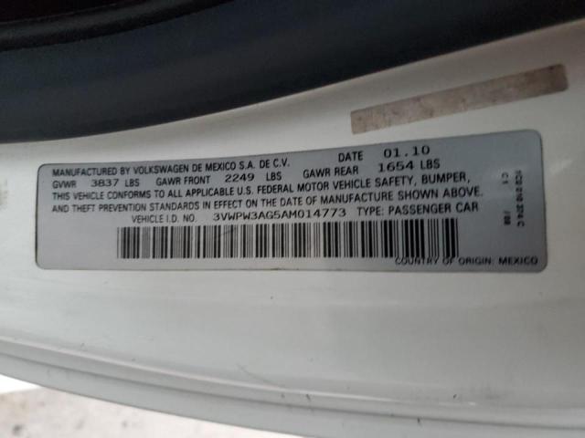 3VWPW3AG5AM014773 - 2010 VOLKSWAGEN NEW BEETLE Weiß Foto 12