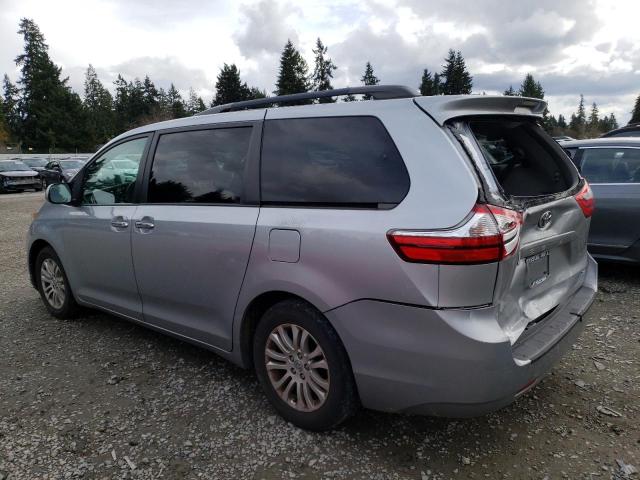 5TDYK3DCXGS703776 - 2016 TOYOTA SIENNA XLE SILVER photo 2