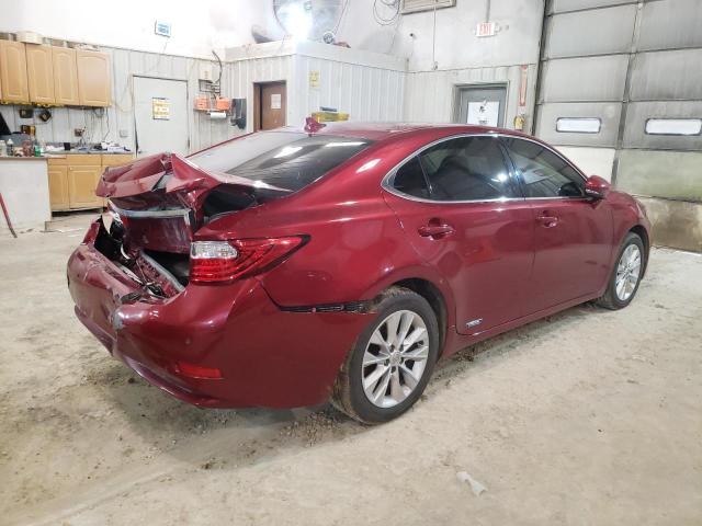 JTHBW1GG2D2024602 - 2013 LEXUS ES 300H MAROON photo 3