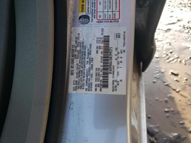 3FAHP0HA1BR299275 - 2011 FORD FUSION SE SILVER photo 12