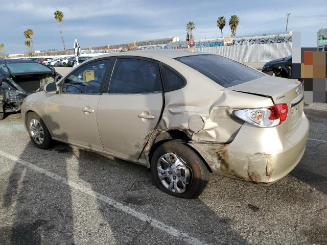 KMHDU4AD5AU170374 - 2010 HYUNDAI ELANTRA BLUE TAN photo 2