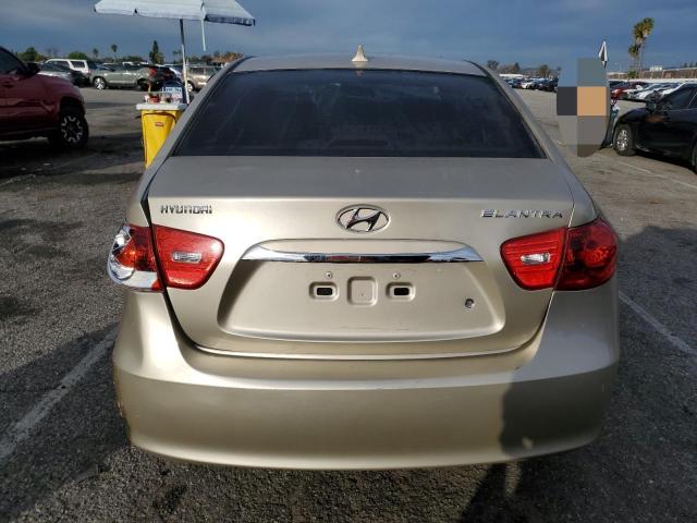 KMHDU4AD5AU170374 - 2010 HYUNDAI ELANTRA BLUE TAN photo 6