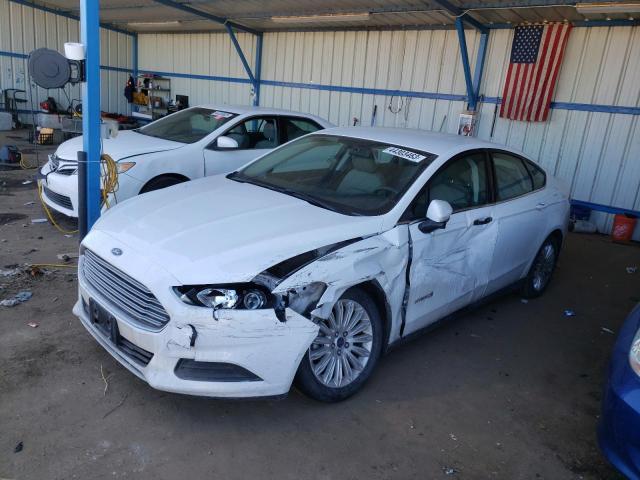 3FA6P0UU7FR194060 - 2015 FORD FUSION S HYBRID WHITE photo 1