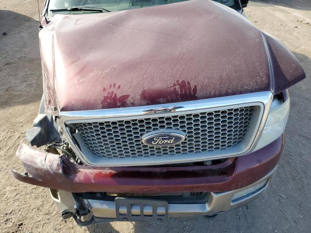 1FTPX145X4NC22771 - 2004 FORD F150 MAROON photo 11