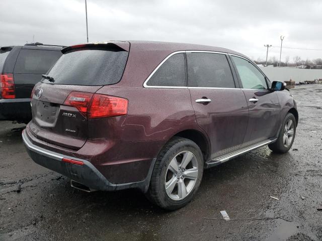 2HNYD2H47AH529267 - 2010 ACURA MDX TECHNOLOGY BURGUNDY photo 3